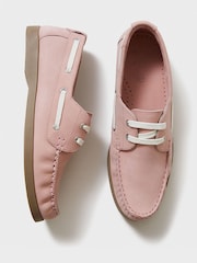 Crew Clothing Pink Georgia Deck Shoes - Image 4 of 5