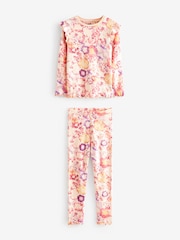 Yellow/ Purple/Green Floral Pyjamas 3 Pack (9mths-16yrs) - Image 6 of 10