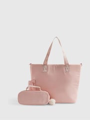 River Island Pink Nylon Shopper Bag & Pencil Case - Image 3 of 5