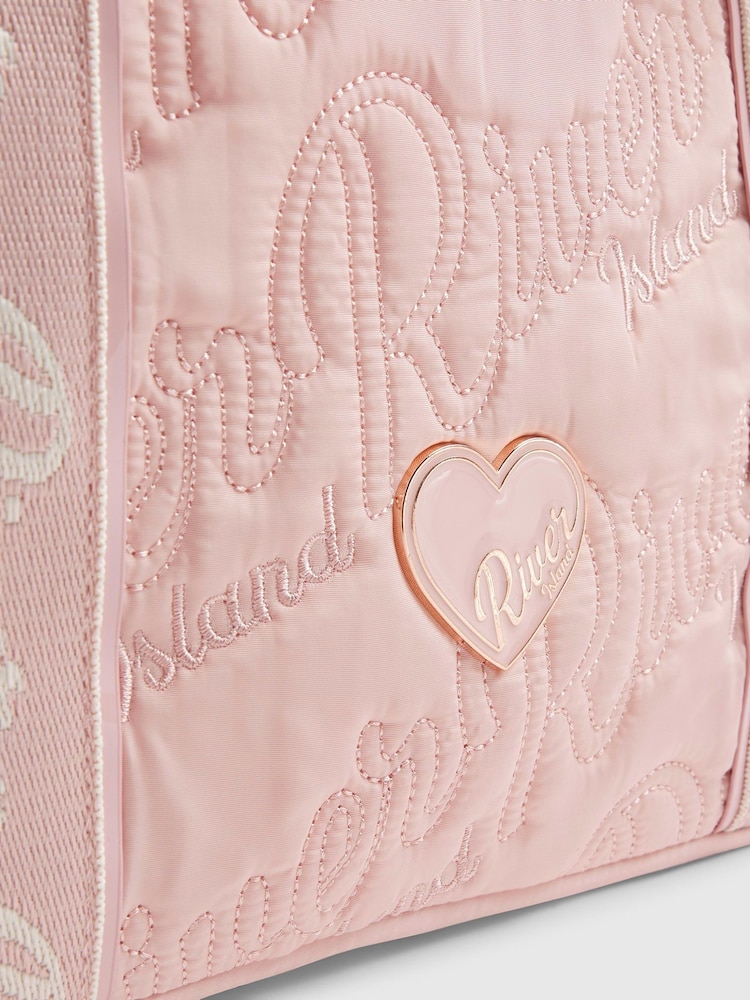 River Island Pink Nylon Shopper Bag & Pencil Case - Image 5 of 5