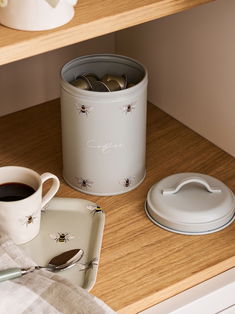 Sophie Allport Set of 3 Blue Bees Storage Tins - Image 2 of 3 Sophie Allport Set of 3 Blue Bees Storage Tins - Image 2 of 3
