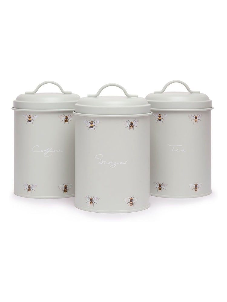 Sophie Allport Set of 3 Blue Bees Storage Tins - Image 3 of 3 Sophie Allport Set of 3 Blue Bees Storage Tins - Image 3 of 3