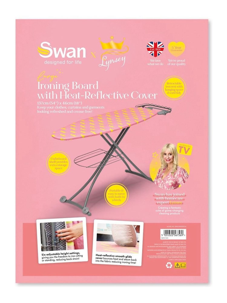 Swan Pink Tv's Clean Large Ironing Board - Image 4 of 4