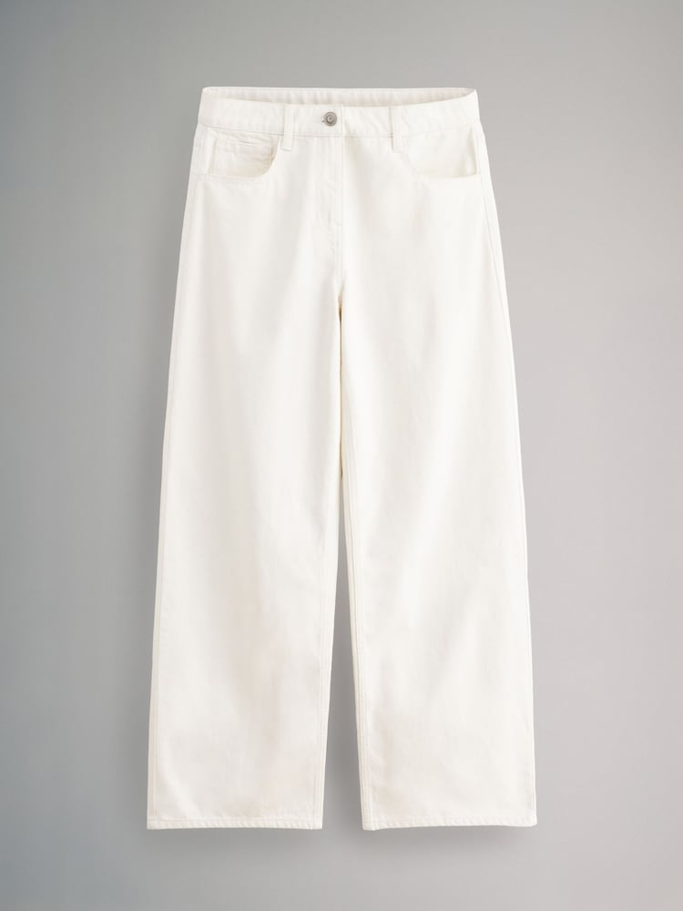 The Set Blue/White 2 Pack Denim Wide Leg 100% Cotton Jeans - Image 10 of 12