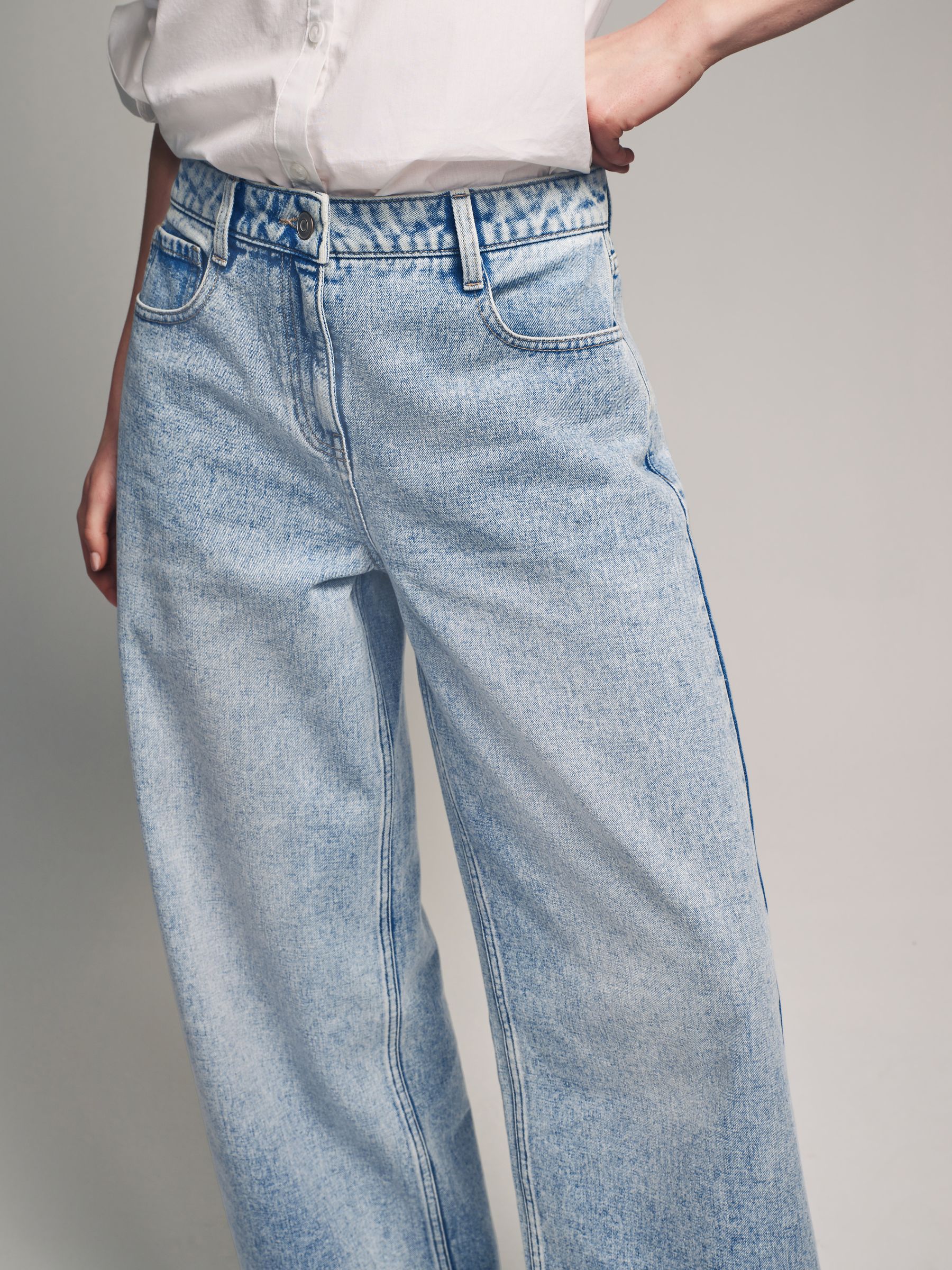 Przeglądaj Niebieski/biały - The Set 2 Pack Denim Wide Leg