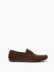 Dune London Brown Bradlay Saddle Driver Shoes - Image 3 of 6