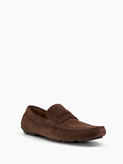 Dune London Brown Bradlay Saddle Driver Shoes - Image 4 of 6