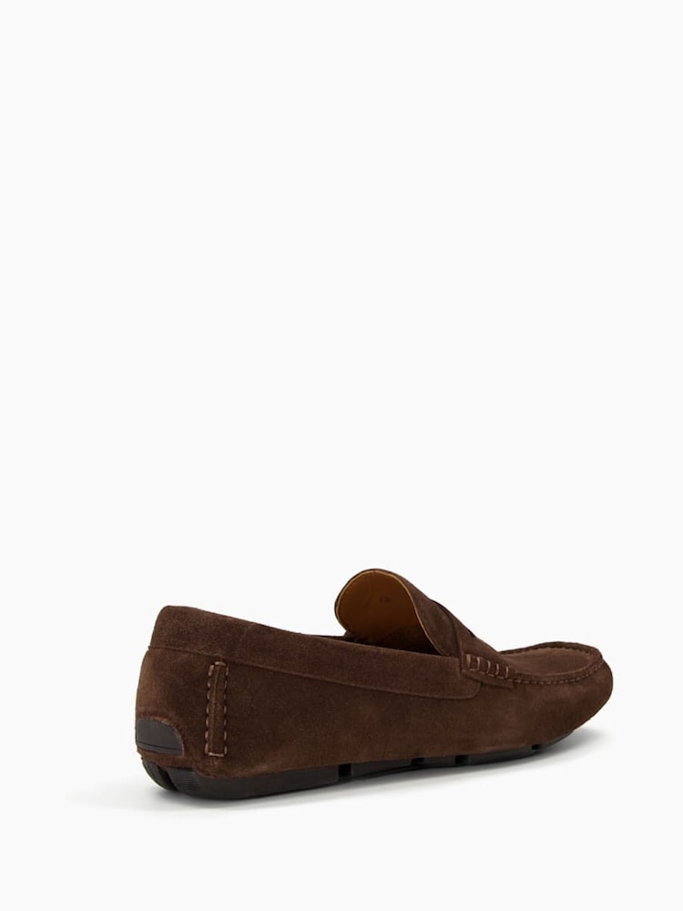 Dune London Brown Bradlay Saddle Driver Shoes - Image 5 of 6
