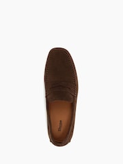 Dune London Brown Bradlay Saddle Driver Shoes - Image 6 of 6