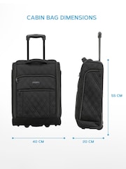 Flight Knight 55x40x20cm Ryanair Priority Soft Case Cabin Carry On Suitcase Hand Mono Canvas Luggage - Image 2 of 7