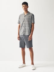 Pale Blue Slim Fit Stretch Chinos Shorts - Image 2 of 8