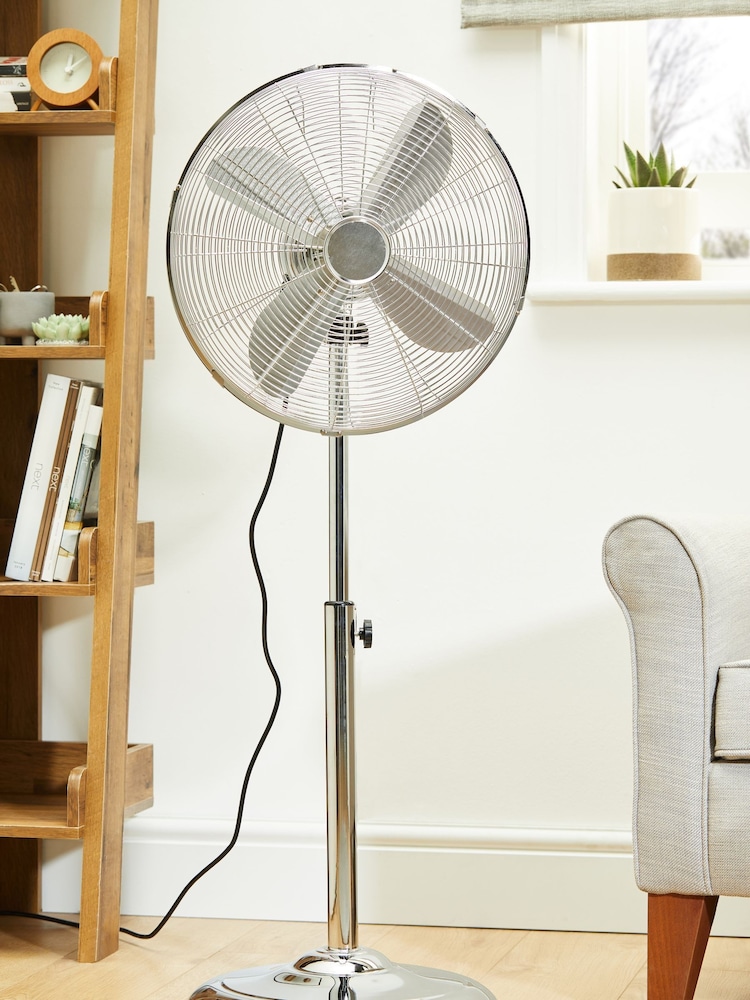 Chrome Pedestal Fan - Image 1 of 3