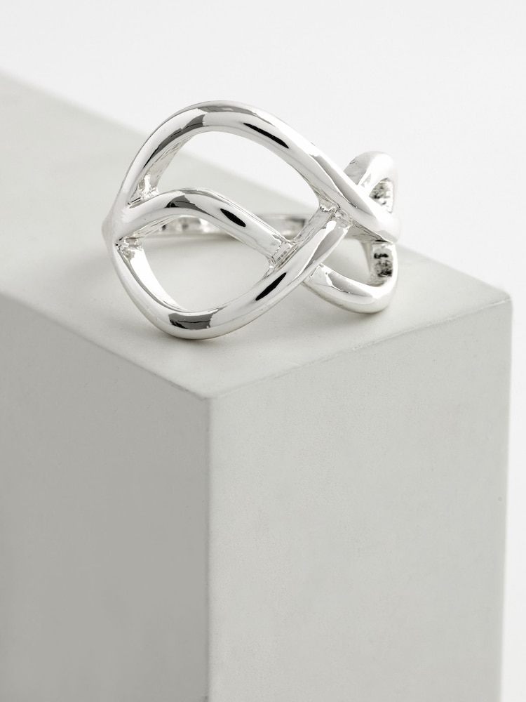 Tono plateado - Anillo retorcido - Imagen 3 de 3