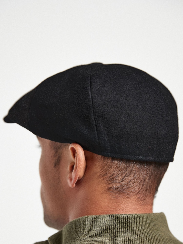 Black 'Christys' London Wool Baker Boy Hat - Image 2 of 4