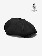 Black 'Christys' London Wool Baker Boy Hat - Image 3 of 4