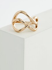 Goldfarben - Twist Ring aus recyceltem Metall - Bild 3 von 3