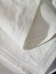White Edge Trim 100% Cotton Napkins Set of 4 - Image 2 of 3
