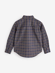 Gap Navy Relaxed Plaid Oxford Shirt (4-13yrs) - Image 2 of 5