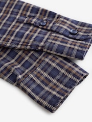 Gap Navy Relaxed Plaid Oxford Shirt (4-13yrs) - Image 4 of 5