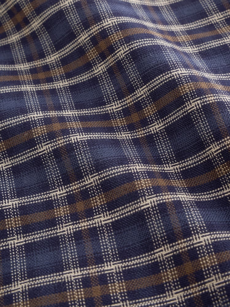 Gap Navy Relaxed Plaid Oxford Shirt (4-13yrs) - Image 5 of 5