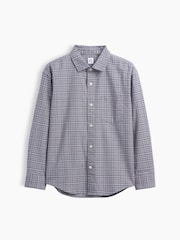 Gap Grey Relaxed Plaid Oxford Shirt (4-13yrs) - Image 4 of 5