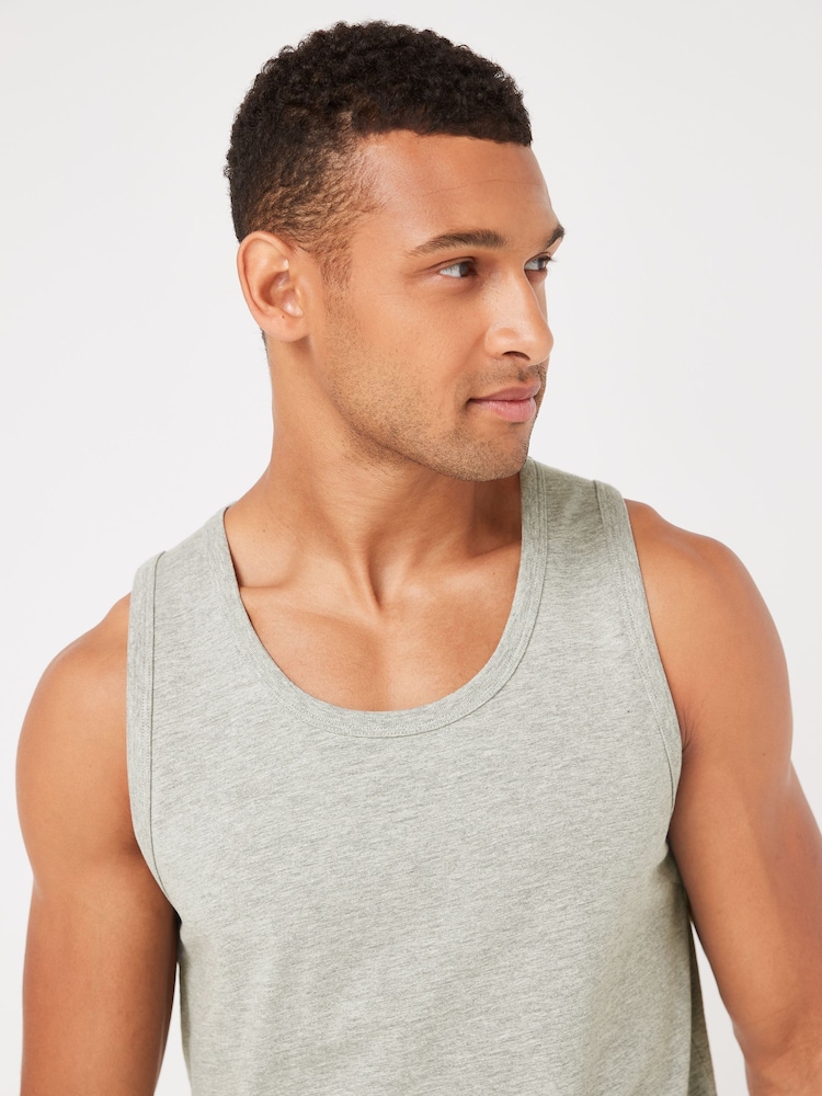 Grey Marl Regular Fit Vest - Image 4 of 5