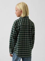 Gap Green Relaxed Plaid Oxford Shirt (4-13yrs) - Image 2 of 4