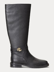 Lauren Ralph Lauren Hallee Tumbled Leather Tall Boot - Image 1 of 3