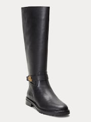 Lauren Ralph Lauren Hallee Tumbled Leather Tall Boot - Image 2 of 3