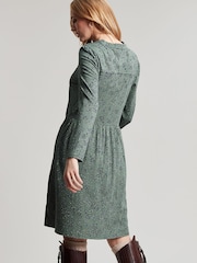 Joules Green Aurora Zip Down Jersey Dress - Image 2 of 4