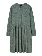 Joules Green Aurora Zip Down Jersey Dress - Image 4 of 4