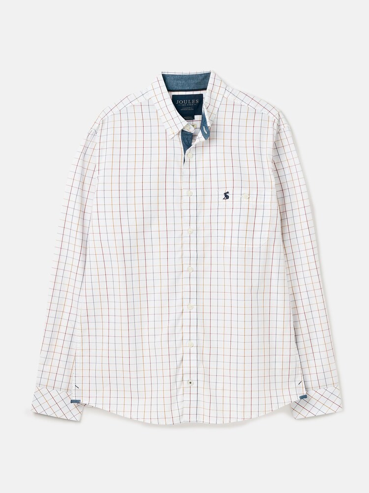 Joules Abbott White Check Cotton Poplin Shirt - Image 1 of 1