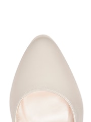 Rainbow Club Cream Wedding Alise Slingback Satin Bridal Pumps - Image 4 of 4