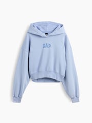 Gap Light Blue VinstageSoft Crop Logo Hoodie - Image 1 of 1