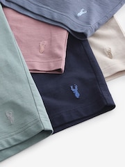 Green/Blue/Pink Regular Fit Lightweight Shorts 5 Pack - Image 23 of 24