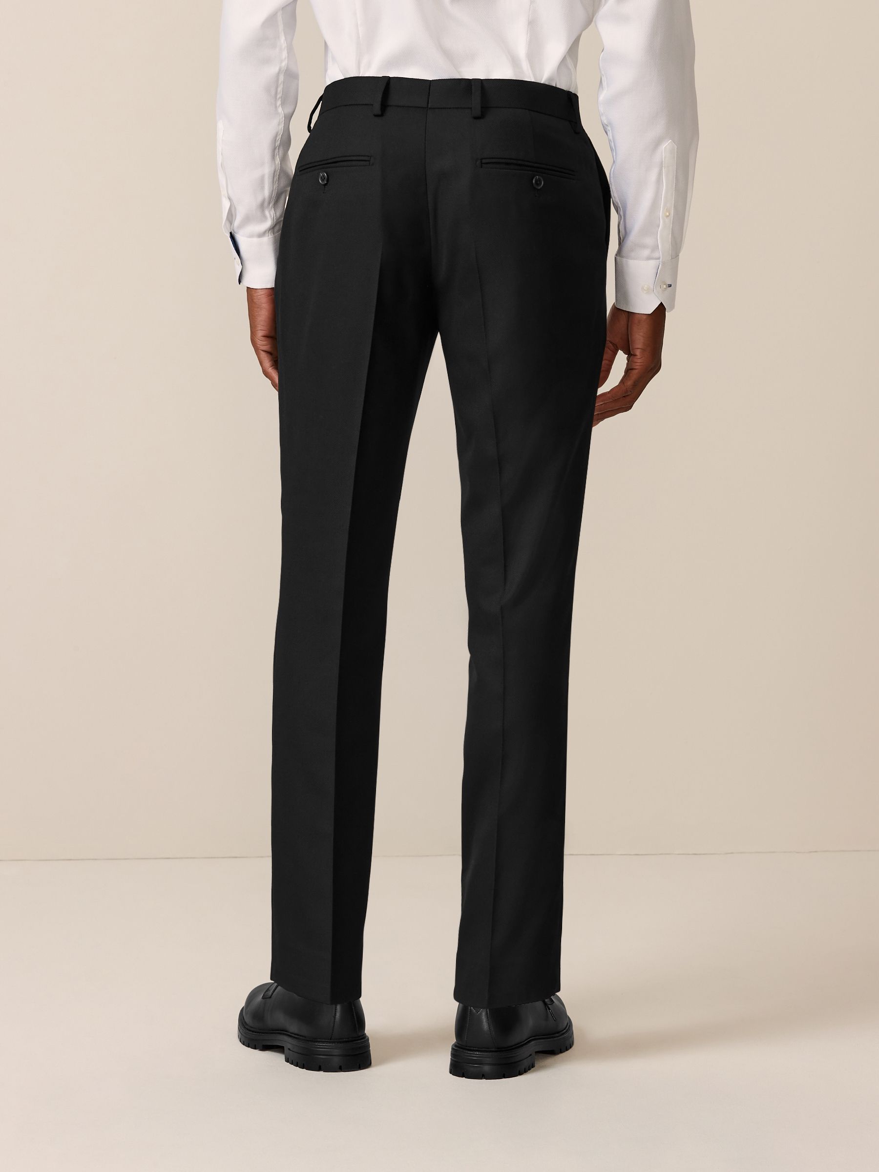スーツ SUPER120S U-BLACK TROUSERS-SLIM STRAIGHT Black Slim Leg