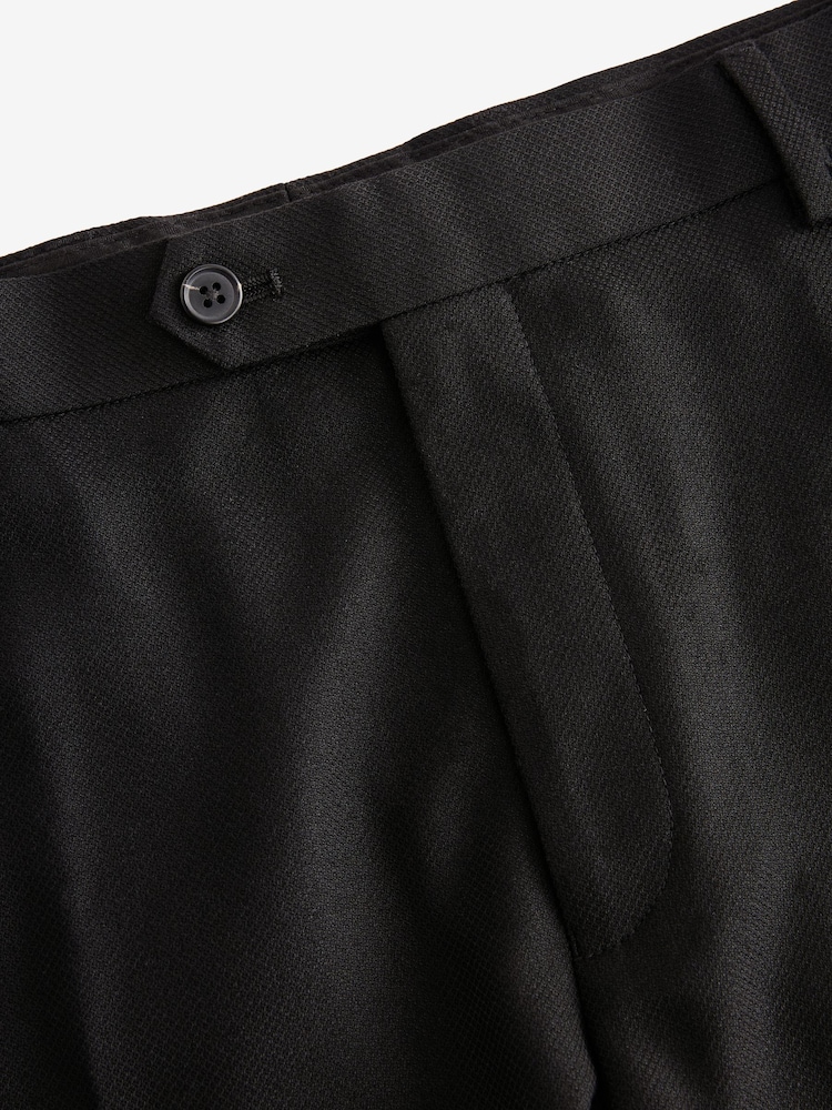 Zwart - Slim Fit - Kostuum met textuur: broek - Image 6 of 8