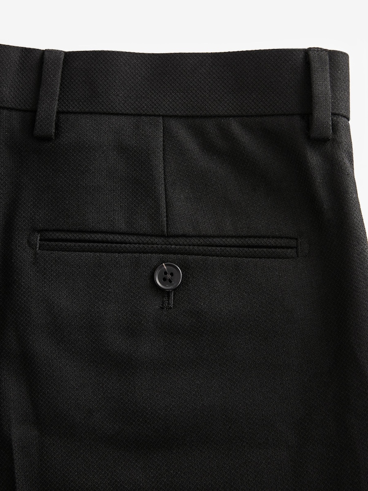 Zwart - Slim Fit - Kostuum met textuur: broek - Image 7 of 8
