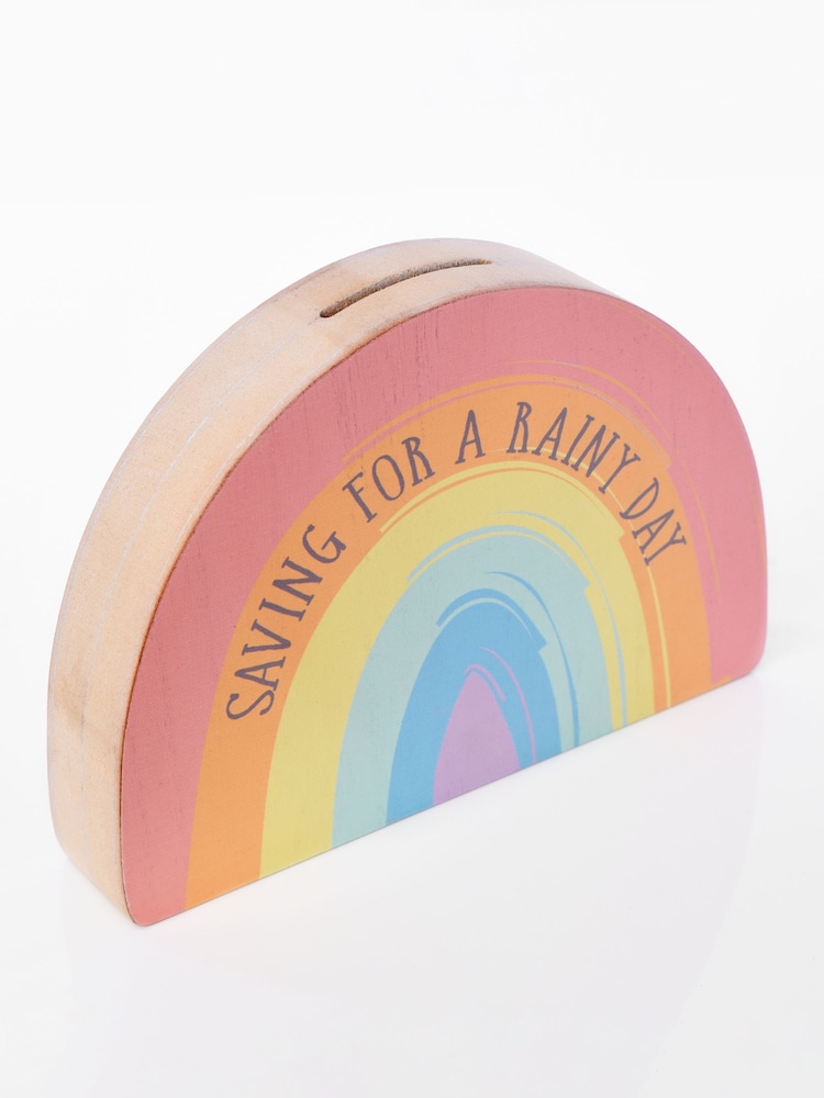 Widdop Multicoloured Rainbow Shape Money Box "Saving For a Rainy Day Gift Set - Image 2 of 3