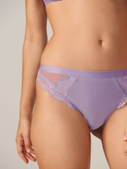 Purple/White High Leg Lace Knickers 2 Pack - Image 2 of 7