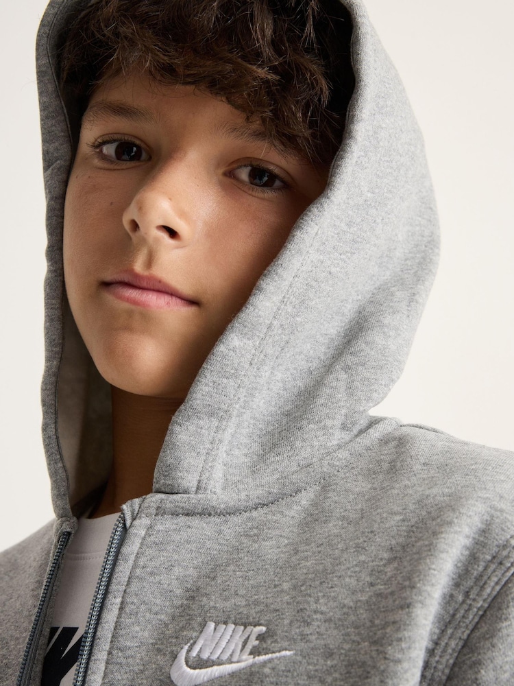 Nike Grey Club Fleece Tracksuit - Image 5 of 16