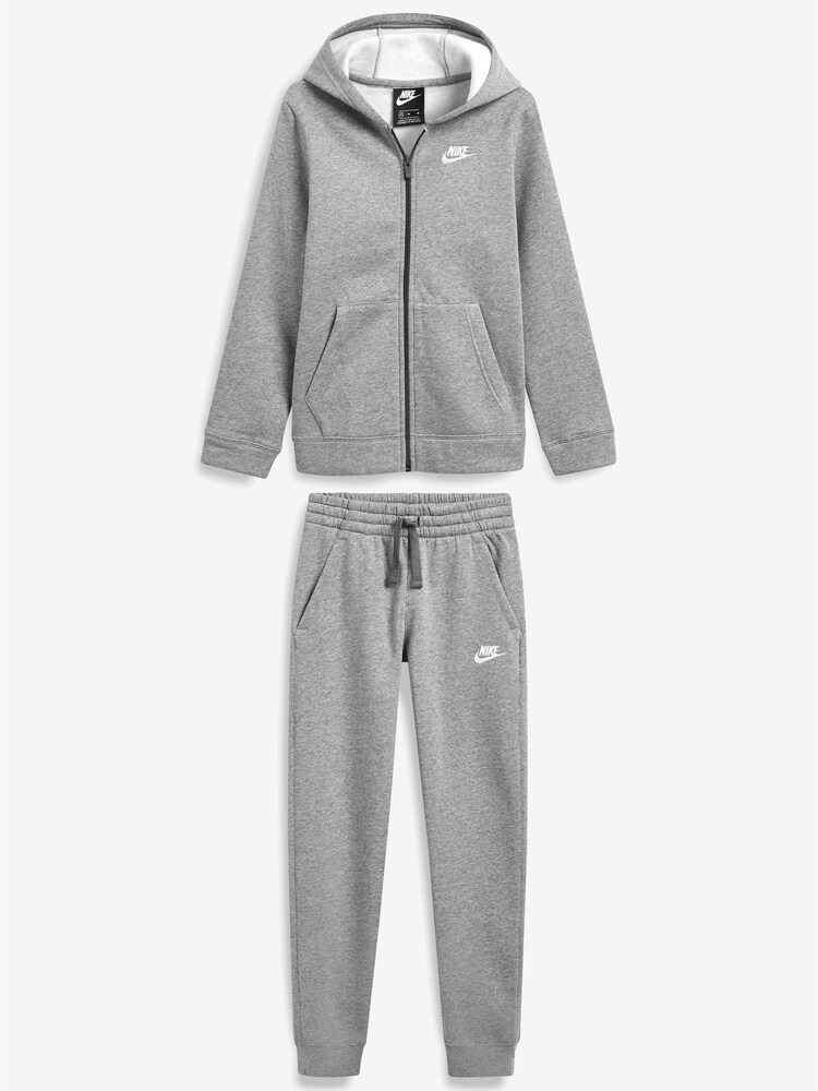 Nike Grey Club Fleece Tracksuit - Image 8 of 16