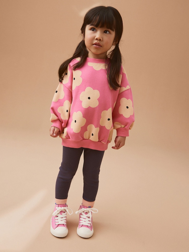 Pink Crew Sweatshirt and Leggings Set (3mths-7yrs) - Image 1 of 7