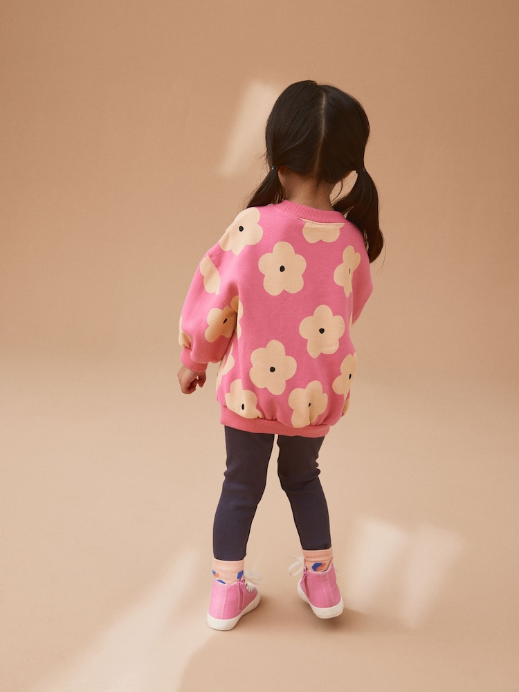 Pink Crew Sweatshirt and Leggings Set (3mths-7yrs) - Image 2 of 7