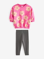 Pink Crew Sweatshirt and Leggings Set (3mths-7yrs) - Image 5 of 7