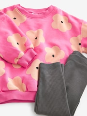 Pink Crew Sweatshirt and Leggings Set (3mths-7yrs) - Image 7 of 7