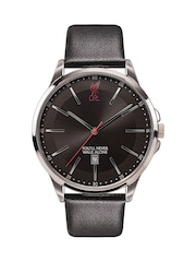 Peers Hardy Black Liverpool Football Club Adult Silver Sleek Watch with Strap - Image 1 of 3