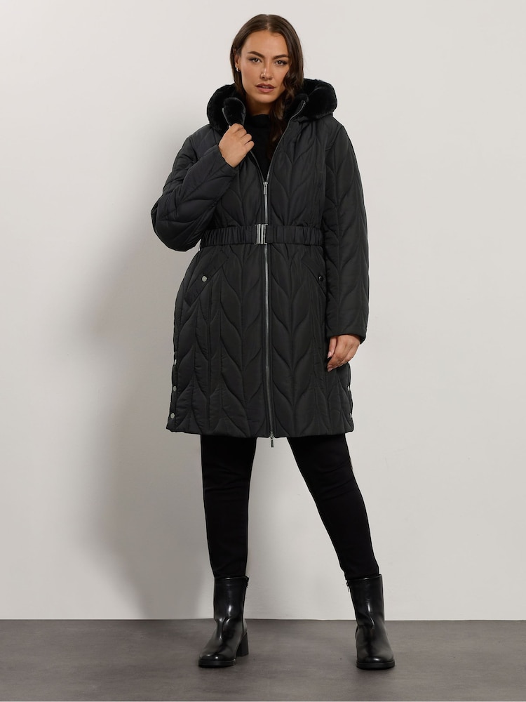 Evans Premium Faux Fur Parka Coat - Kuva 1 / 5