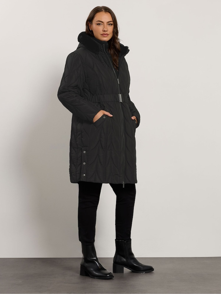 Evans Premium Faux Fur Parka Coat - Kuva 2 / 5