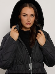 Evans Premium Faux Fur Parka Coat - Kuva 4 / 5